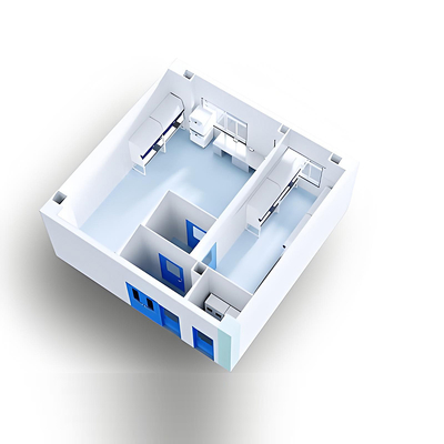 주문 Huuao Customized GMP Laboratory Cleanroom Project Modular Wall Panel Lighting Sterile Clean Room online manufacture