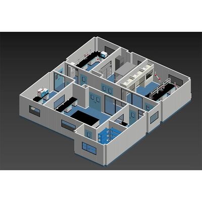 HUAAO ISO GMP 먼지 없는 PVC 벽 패널 모듈형 청정실 실험실 및 작업실 FFU 청정 부스