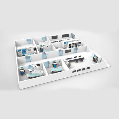 HUAAO GMP Standard ISO7 Dust-Free Fireproof Modern Modular Cleanroom for Workshop/Hospital Use Free Design 200 Square Meter MOQ