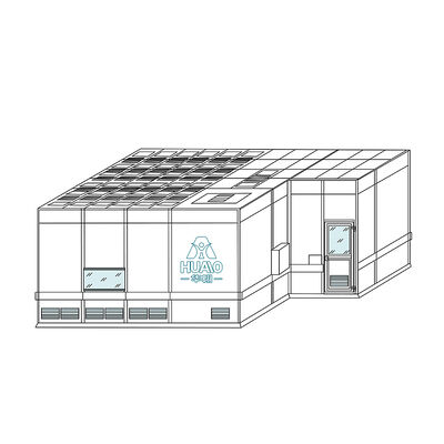 HUAAO OEM 디자인 현대 모듈형 청정실 1000급 정화 방수 방화 친환경 먼지 없는 워크숍